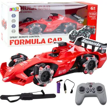 RC model auta Sportovní závodní auto na dálkové ovládání RC s kouřovým efektem 2.4G červené