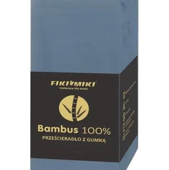 Prostěradlo Prostěradlo bambusowe Fiki Miki s gumou do korbičky 75x35 cm modré