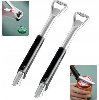 Otvírák Otvírák na láhve a sklenice, kovový, ruční, 2 kusy