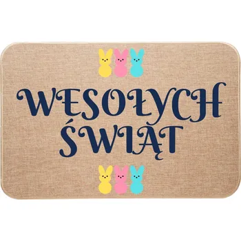 Rohožka Velikonoční lněná rohožka s nápisem Happy Easter Veselé Velikonoce
