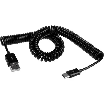 Datový kabel USB-C 3.1 kabel typ C - USB spirálový pružinový 3M