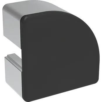 Stavební profil Alusic Záslepka profilu BH 45-10, 45x45 půlkulatá, černá