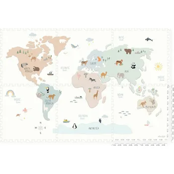 Hrací deka Play&Go Tiloo EEVAA Podložka na hraní Worldmap