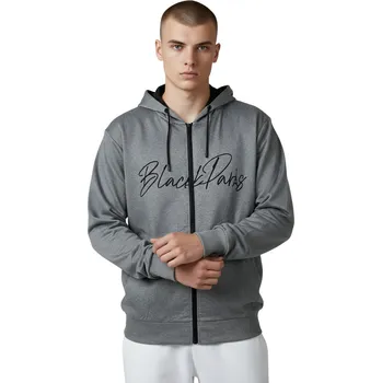 Pánská mikina Pots Milano Pánská šedá nadměrná rozepínací mikina 03 Barva: Šedá, Velikost: 5XL