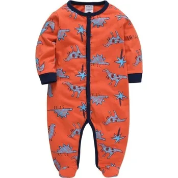 Kojenecký overall Bavlněný dětský overal s kresleným potiskem Pyžamo a dupačky pro novorozence Kojenecké chlapecké oblečení z měkké prodyšné bavlny 3-6 měsíců