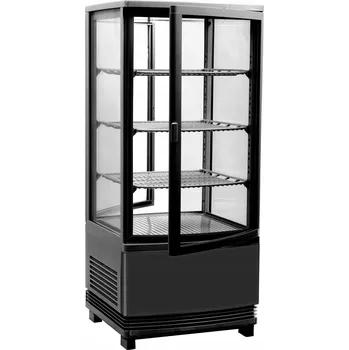 Vinotéka Černá chladicí vitrína s LED osvětlením, 3 police, 86 l, 425x429x980 mm TECHNICA