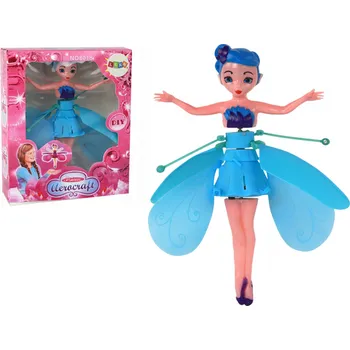 Panenka Magická Létající Panenka Víla Modrá Ovládaná Rukou