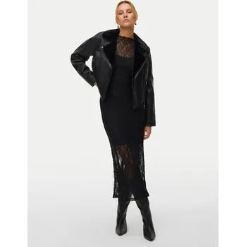 Dámská casual bunda Vero Moda Bunda z imitace kůže Hailey 10250405 Černá Regular Fit S