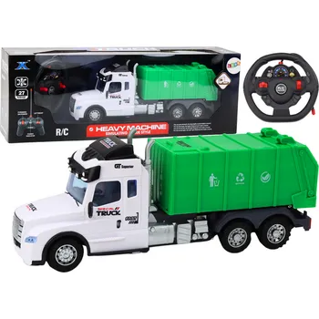 RC model auta Popelářské auto na dálkové ovládání RC Zelené Světla Zvuky