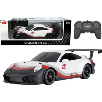 RC model auta RC auto 1:18 Rastar Porsche 911 GT3 Bílo-Šedé