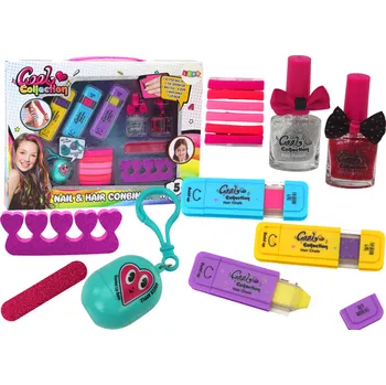 Kosmetická sada Sada na barvení vlasů Malování nehtů Balzám na rty