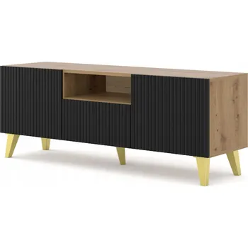 Televizní stolek TV stolek Ravenna B 150 2D1S artisan černý UFPZL