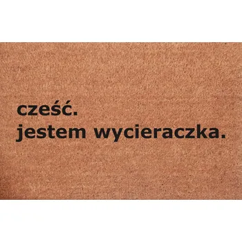 Kokosová rohožka ke dveřím Ahoj, já jsem rohožka Vtipný nápis