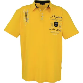 Pánské tričko LAVECCHIA polokošile pánská 610 nadměrná velikost žlutá 7XL