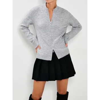 Dámský svetr Sinsay - Svetr na knoflíky - šedá - 989HK-09M - 989HK-09M-S