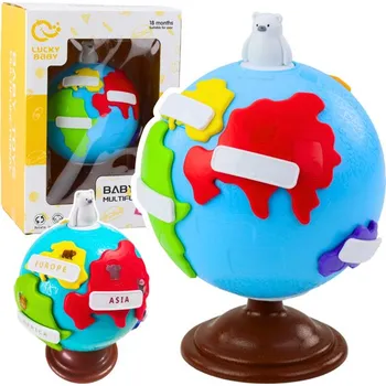 Hračka Interaktivní vzdělávací glóbus pro batole Kontinenty Otočný