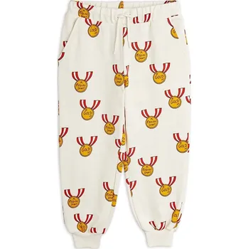 Chlapecké kalhoty Dětské bavlněné tepláky Mini Rodini Medals 2423014597 bílá 00X, vel. 140-146