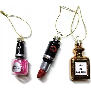 Vánoční dekorace Zdobená Vánoční Koule , tvarované Vánoční Baňky , vánoční koule 6 cm, 3 ks