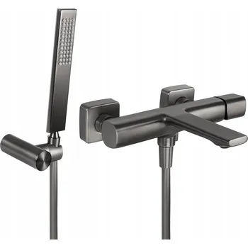 Vodovodní baterie Nástěnná vanová baterie s jednou pákou Laveo TORES šedá