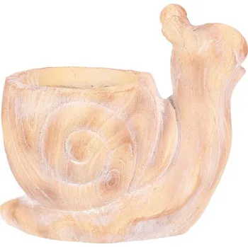 Obal na květiny Autronic Šnek - obal na květiny, magnesium, imitace dřeva (SM504)