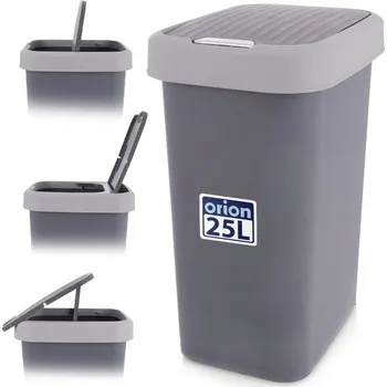 Odpadkový koš Odpadkový koš plastový do kuchyně, koupelny, kanceláře 25L šedý