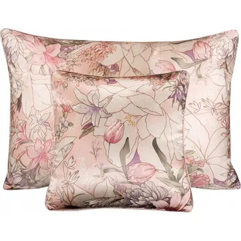 Povlečení 100% Hedvábný Povlak na Polštář 50x70 cm Polštář Povlečení květinový vzor PastFlower