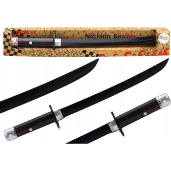 Replika zbraně SAMURAJSKÝ MEČ KATANA NICHIRIN ČERNÝ SE ZVUKEM NA BATERIE HRAČKA