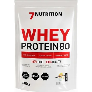 Protein Protein syrovátkový koncentrát - WPC 7Nutrition prášek 500 g příchuť crème brûlée