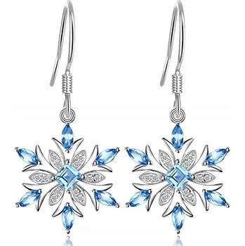 Náušnice STŘÍBRNÉ NÁUŠNICE ZÁVĚSNÉ STŘÍBRO O RYZOSTI 925 NÁUŠNICE RHODIOVANÉ PÍRKO