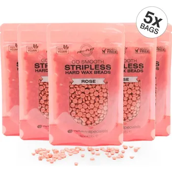 RIO Stripless hard wax beads 5x100g, ROSE