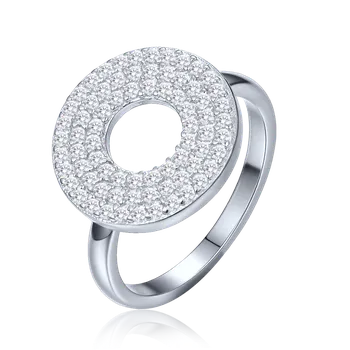 Prsten MINET Stříbrný prsten kroužek s bílými zirkony vel. 60 JMAS0314SR60