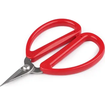 Kancelářské nůžky Nůžky odstřihávací PIN délka 13,5 cm, střední, červená