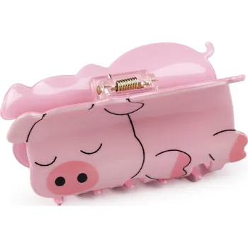 Náramek Skřipec do vlasů zvířátka, střední, 1 růžová sv. prasátko