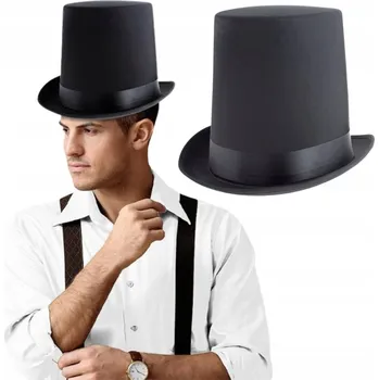 Karnevalový kostým Kapelusz Cylinder Wysoki Elegantní Kostým Kouzelník Iluzionista Převlek