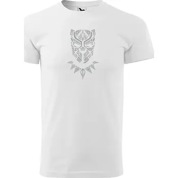 Sablio Tričko s potiskem BLACK PANTHER wakanda forever - bílé 5XL