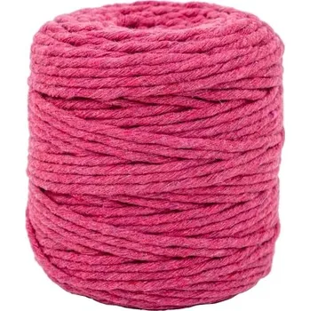 Set školních potřeb Sznurek bawełniany do makramy SBK-29 fuksjowy 5mm x 100m (splot 21 nitek), Aliga