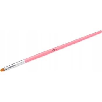 Kosmetický štětec Štětec na gel a akryl č. 4 kulatý růžový
