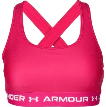 Dámské spodní prádlo Dámská podprsenka Under Armour CROSSBACK MID md Vínová, Bílá