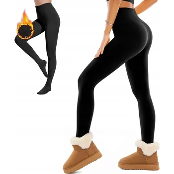 Dámské punčochy Dámské legíny široké, elastické, černé, velikost L