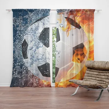 Závěs SABLIO Závěs Fotbalový míč: 2ks 150x250cm