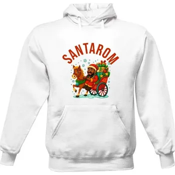 Pánská mikina Pánská mikina s kapucí s potiskem Romský Santa Claus pánské