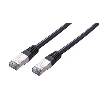 Síťový kabel Kabel C-TECH patchcord Cat5e, FTP, černý, 0,5m CB-PP5F-05BK