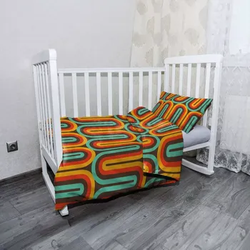 Povlečení Sablio Dětské povlečení do postýlky Retro vlny - 120x90 / 40x60