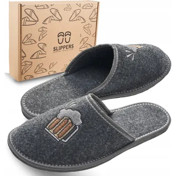 Pánské pantofle Pánské plstěné Papuče pohodlné, prodyšné, odolné, Nazouváky žabky, vel. 40