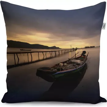 Polštář Sablio Polštář Loďka na jezeře 2 - 40x40 cm