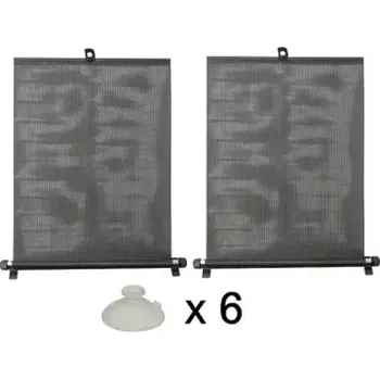 Roleta AMIO Rolety na boční skla černé 2ks x 45 cm šířka