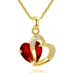 POZLACENÝ STŘÍBRNÝ NÁHRDELNÍK 925 SRDCE PRO ŽENU