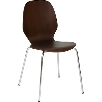 Jídelní židle Jídelní kovová židle Ouro Atmosphera s dřevěným ořechovým sedákem moderní