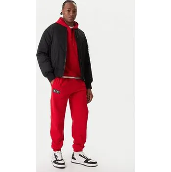 Kappa Teplákové kalhoty Olmos 311M2TW Červená Regular Fit XL