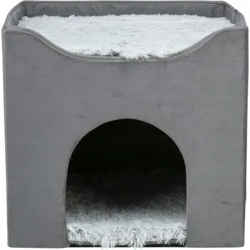 Pelíšek pro psa TRIXIE Harvey, uzavřený pelíšek , pro psa/kočku, šedý, 38 x 38 x 38 cm